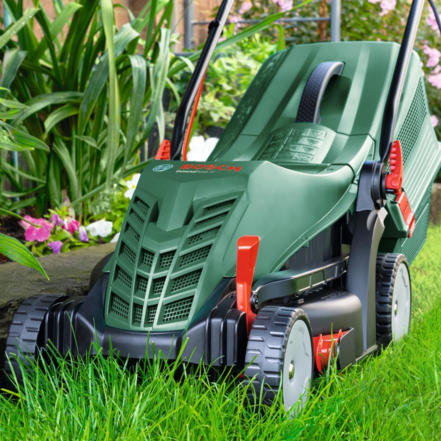 37cm Corded Electric Lawn Mower with Grass Box