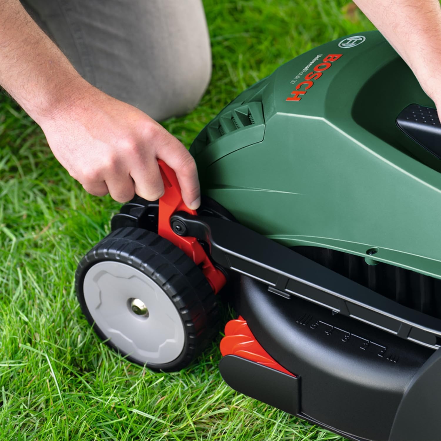 37cm Corded Electric Lawn Mower with Grass Box
