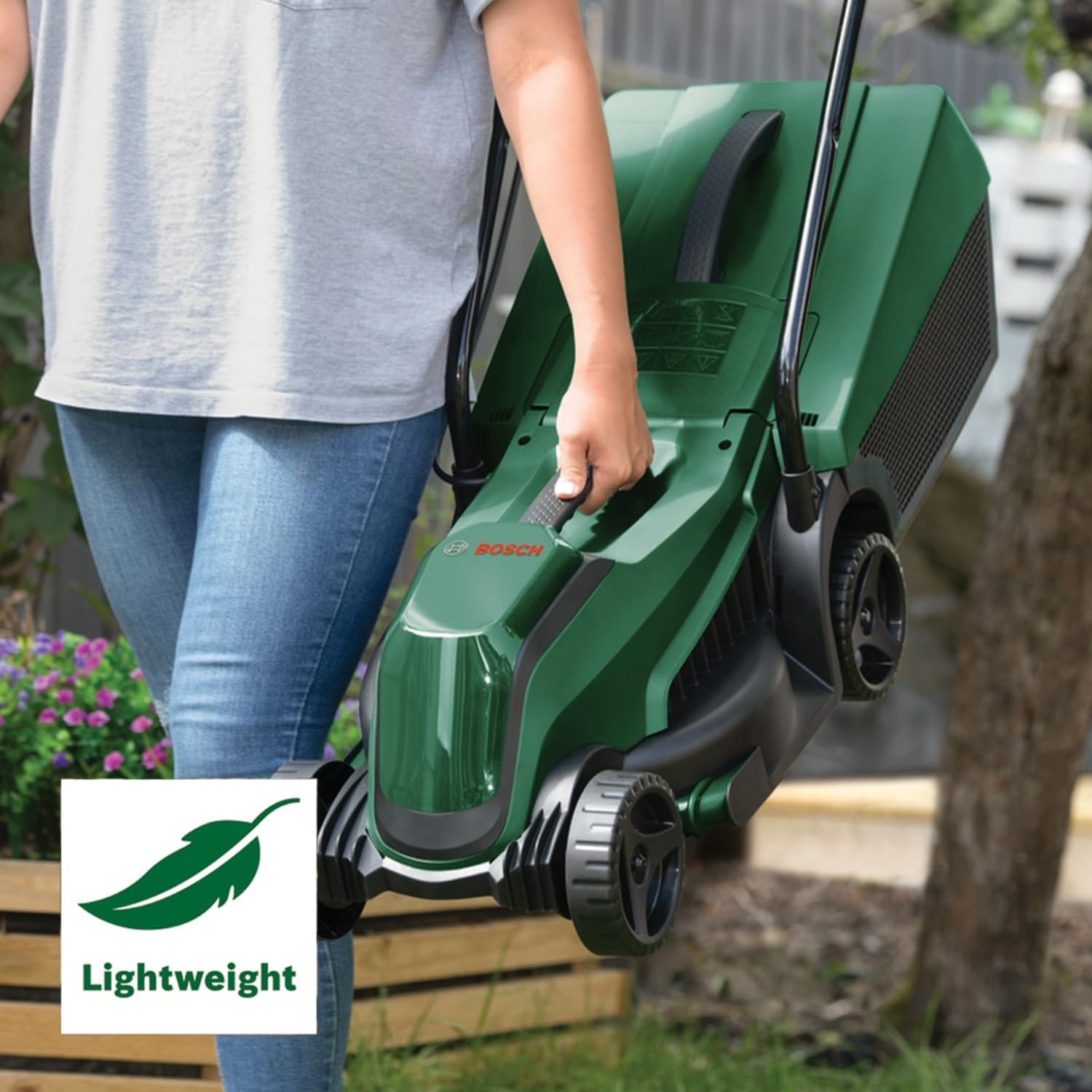 Bosch 18V Cordless Mower and Trimmer Kit with 4.0Ah Battery and Fast Charger