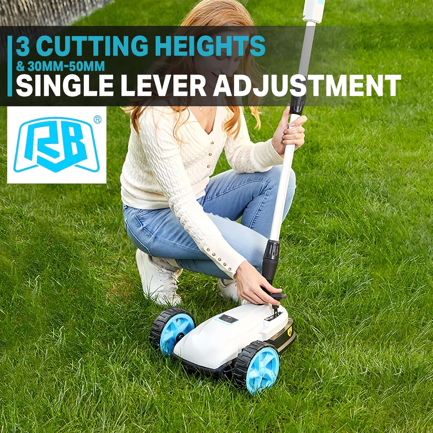 Mini Cordless Lawn Mower 40V Brushless with Battery and Charger: image 5