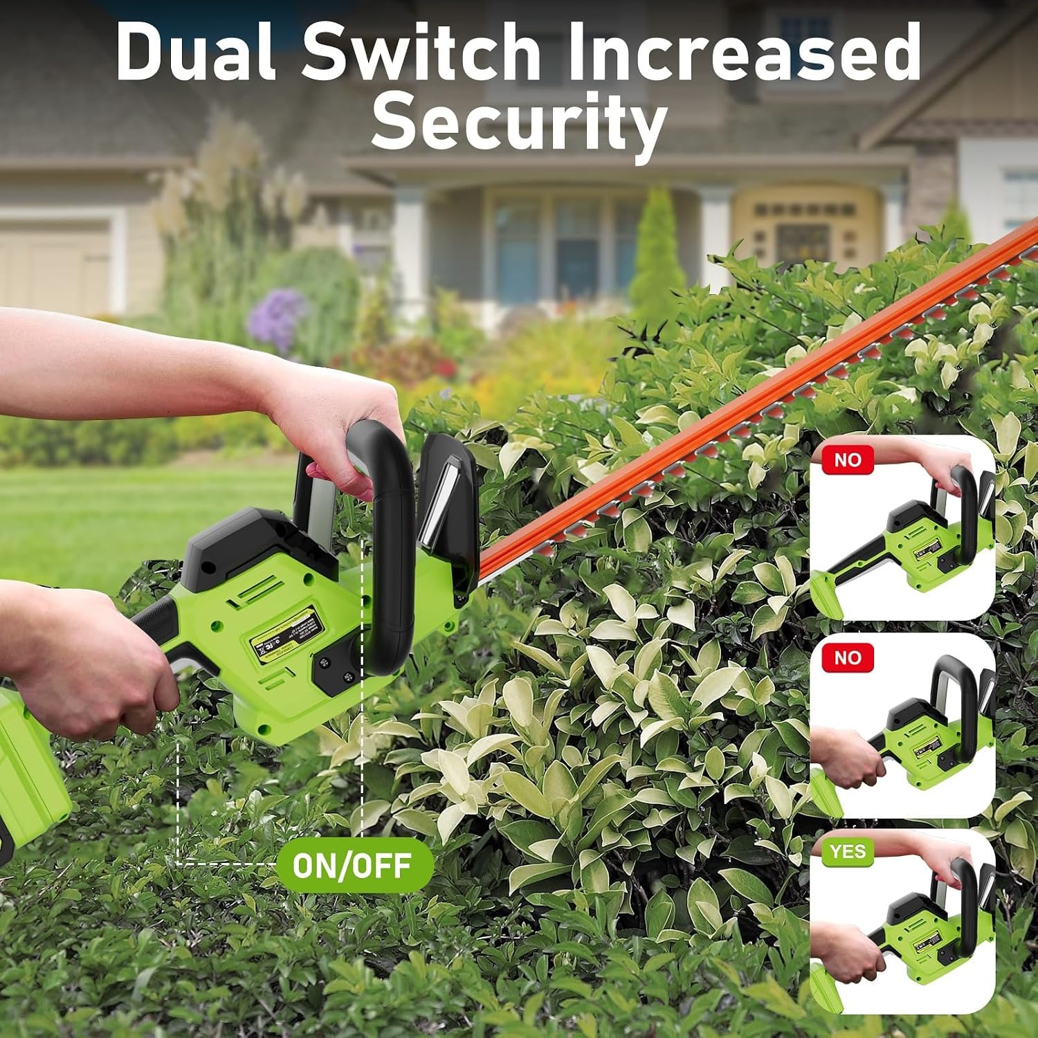 SUNCHERS 20V Cordless Hedge Trimmer Kit: image 5