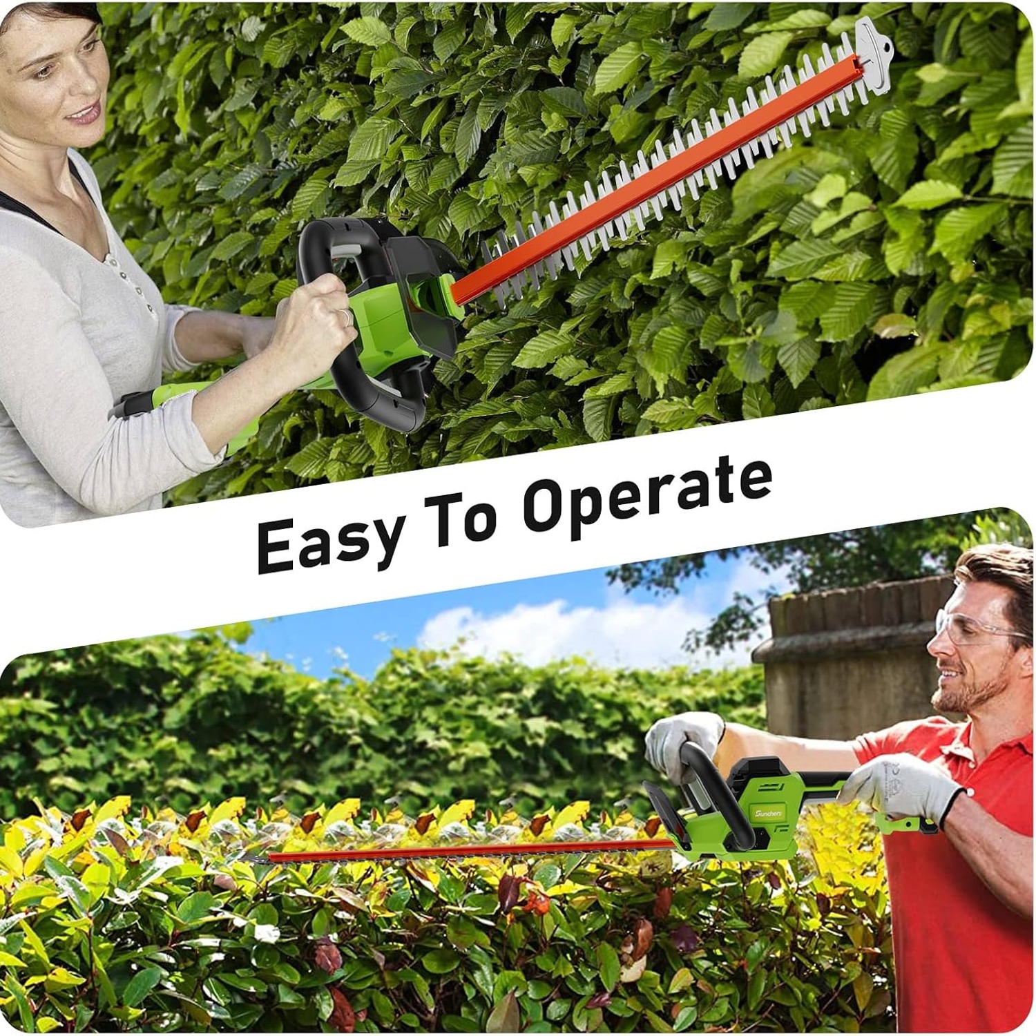 SUNCHERS 20V Cordless Hedge Trimmer Kit: image 7