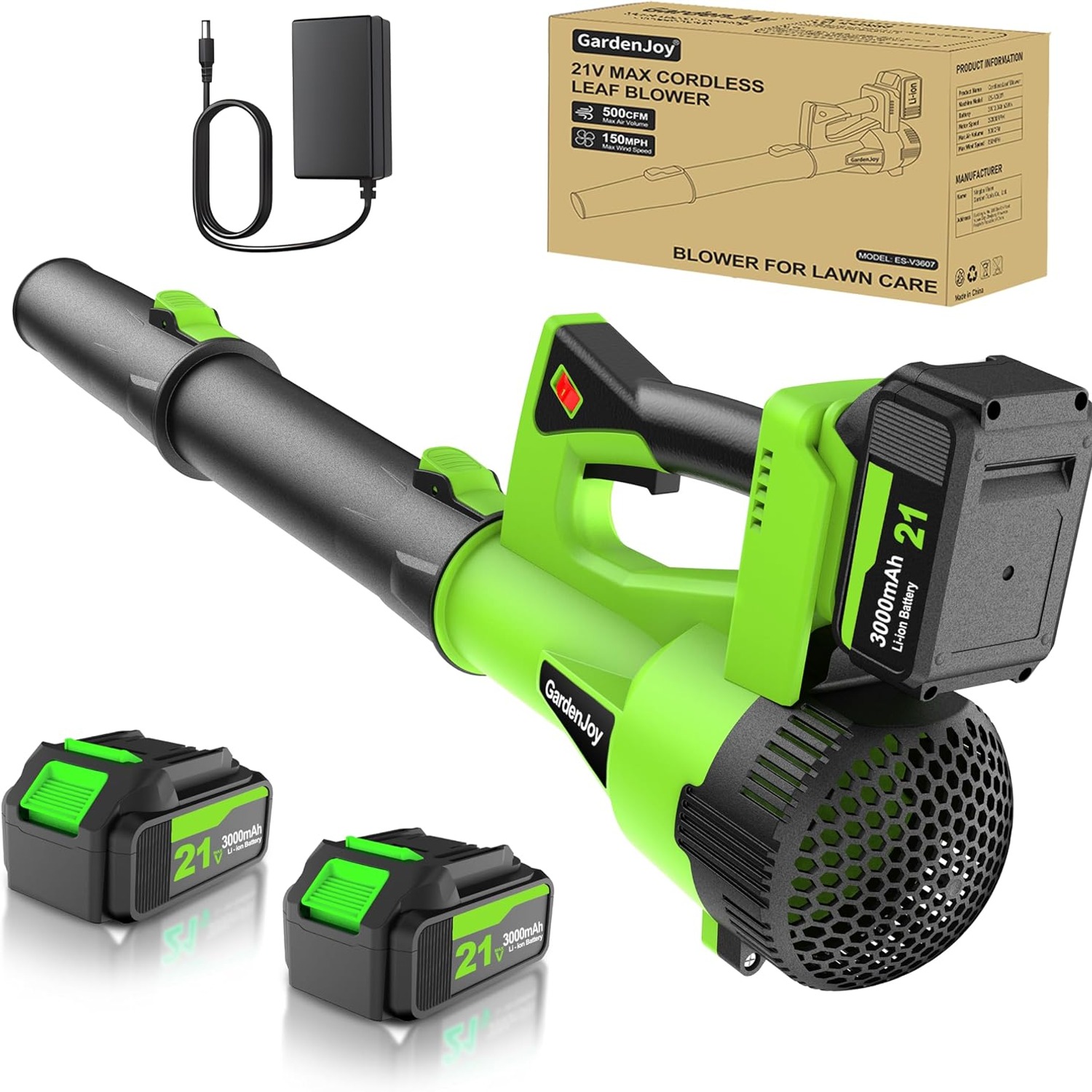 GardenJoy 21V Cordless Leaf Blower Kit: image 2