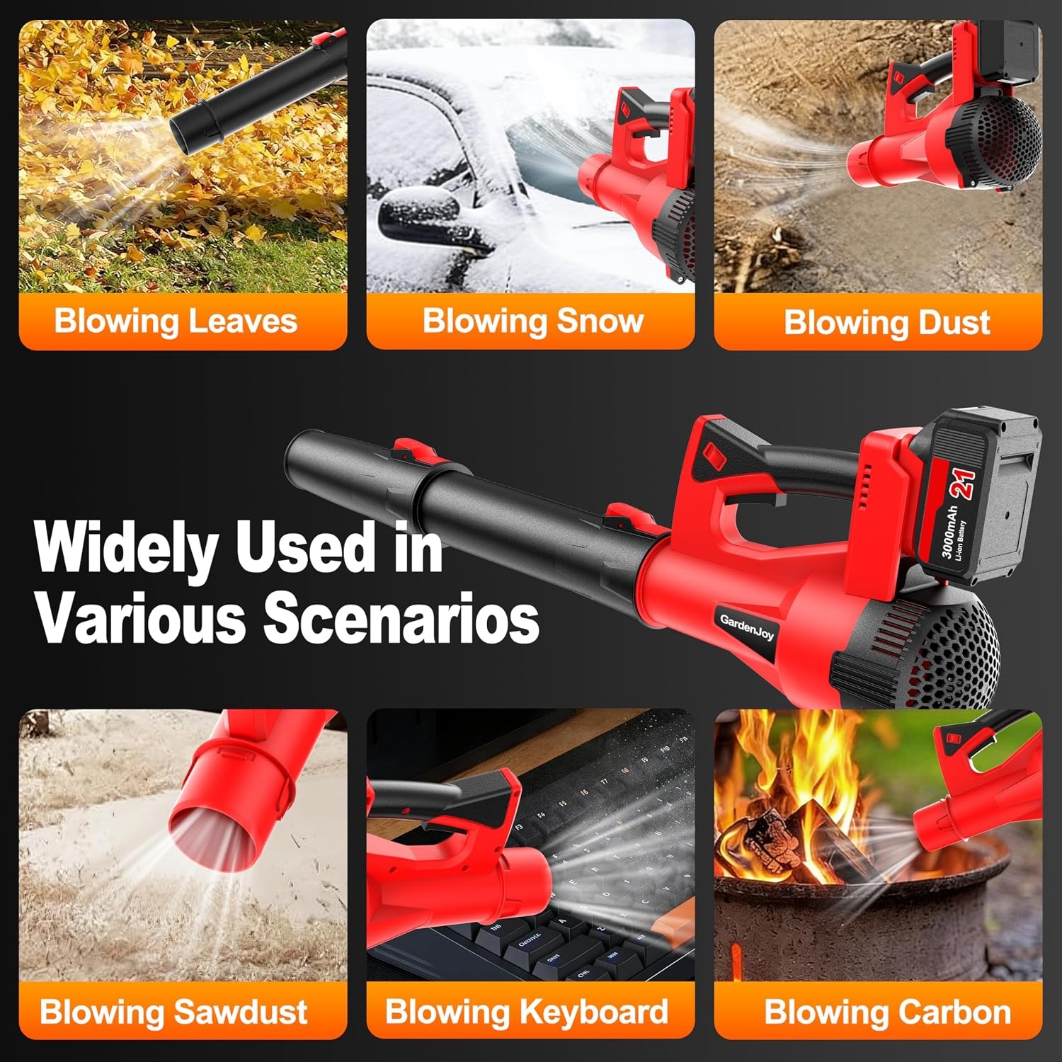 GardenJoy 21V Cordless Leaf Blower Kit: image 4